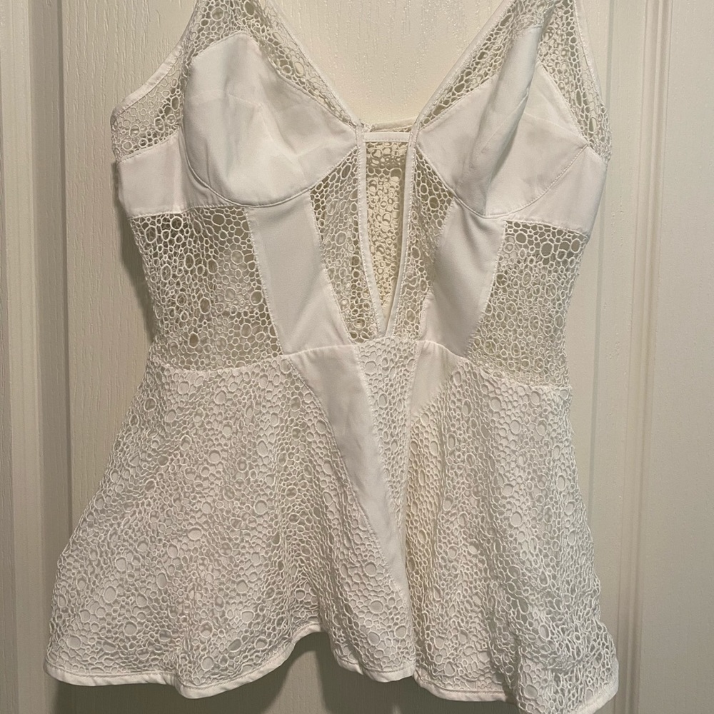 White spaghetti strapped Tank Top